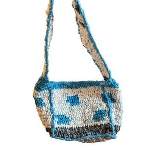 Unique Tote made of plastic bags - handmade! Beautiful upcycled art!